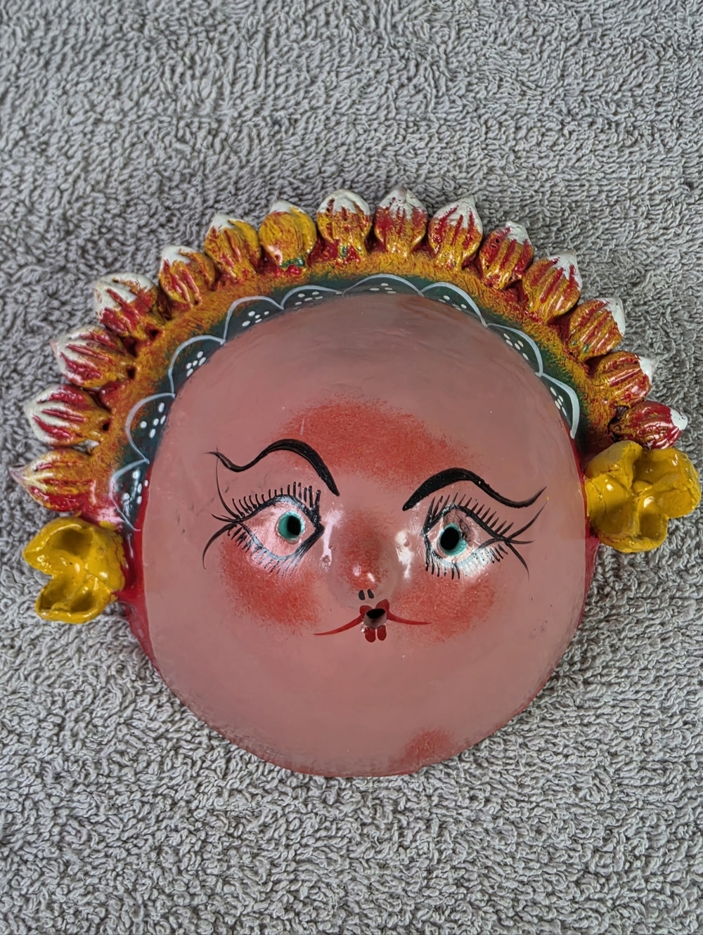 Mexican Folk Art Coconut Mask